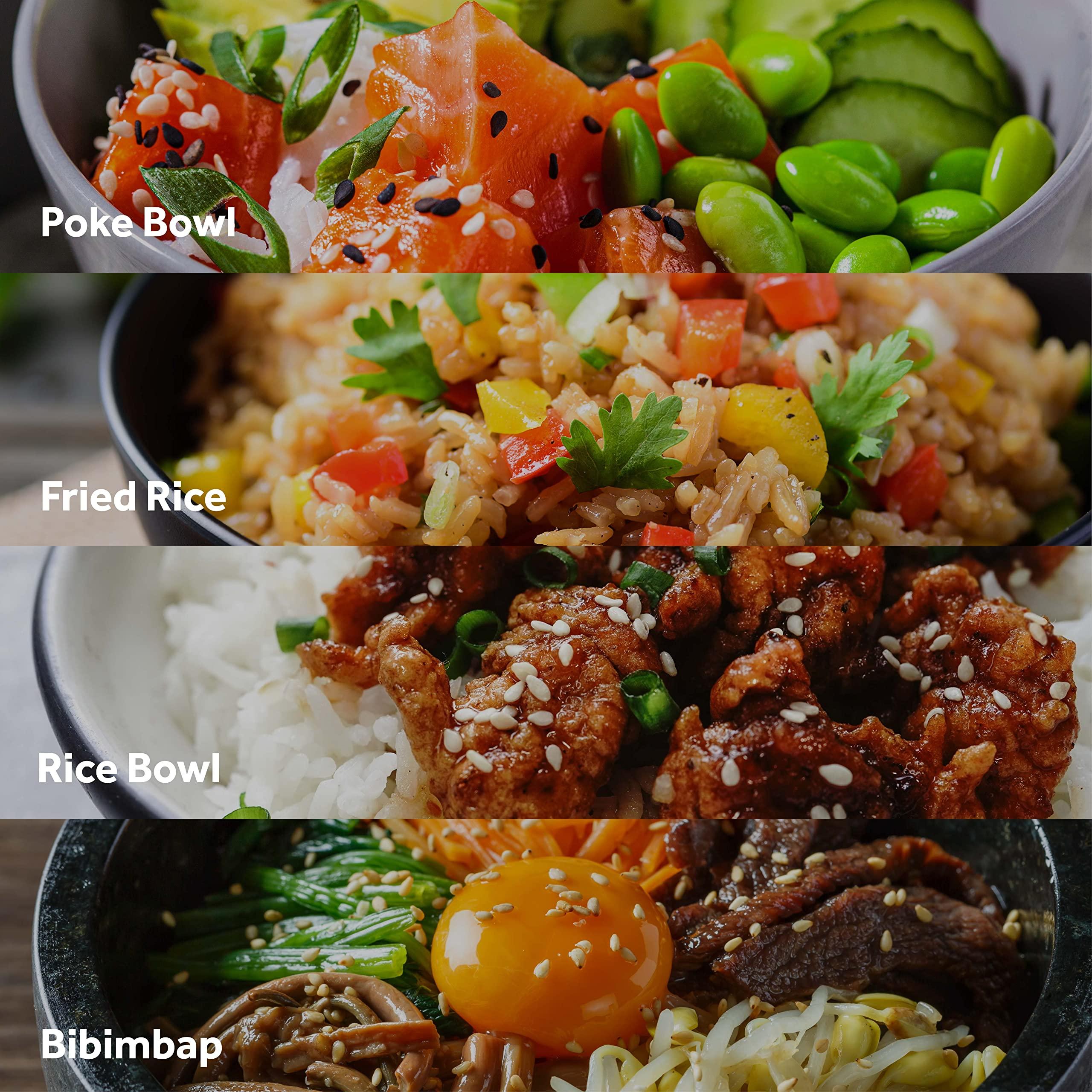 C O'Food O\'Food BAP Instant Rice (Pack of 3), Korean Cooked White Rice, Microwavable, Gluten-Free Sticky Rice Bowl, Asian Rice, Pantry Staple, Microwave Safe, Perfect with Kimchi, Noodles, Soup