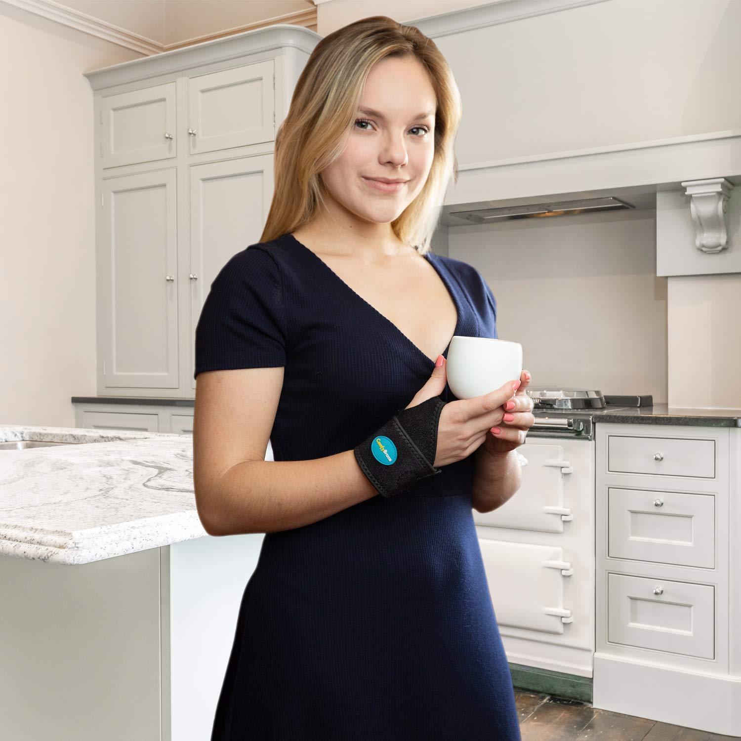 ComfyBrace ComfyBrace Premium Lined Wrist Wrap/Carpal Tunnel Wrist Brace/Arthritis Hand Support - Fits Both Hands - Adjustable - Fitted (Day Brace, One Size)