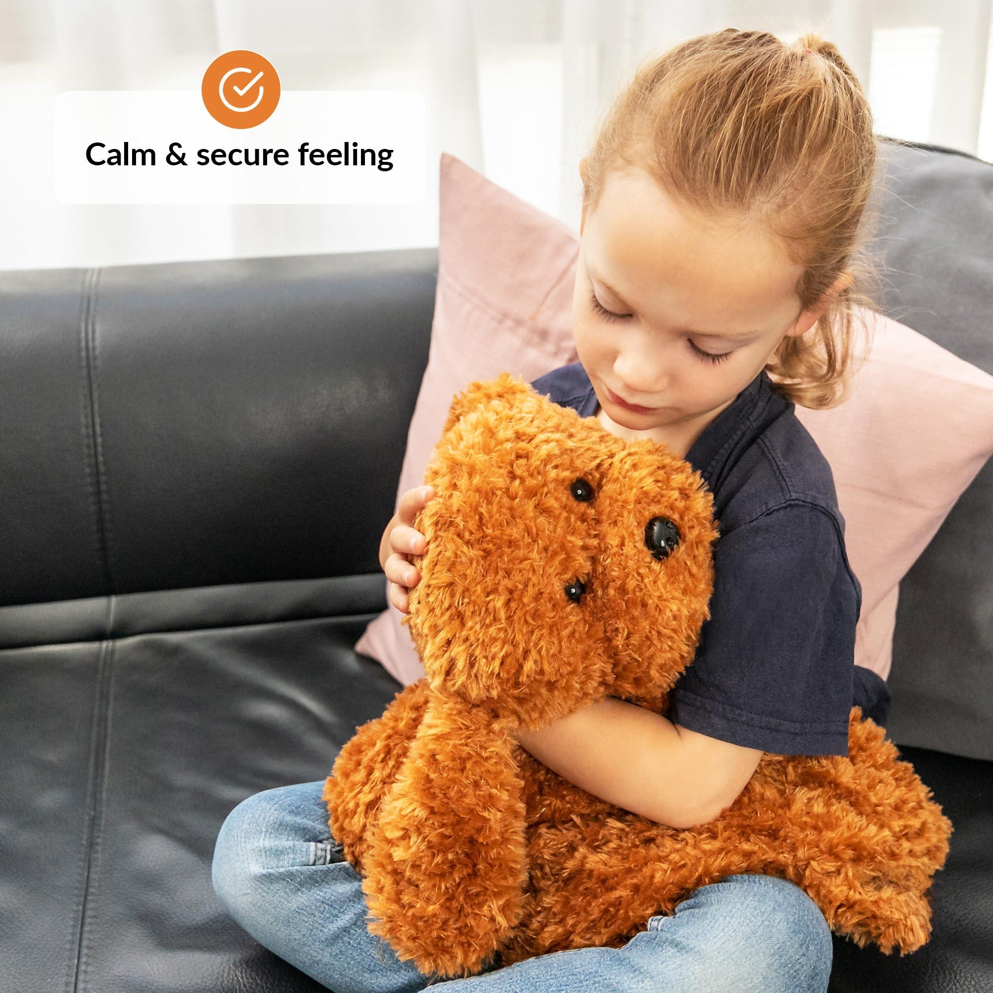 ODOXIA ODOXIA Weighted Lap Pad for Kids | Calming & Comforting | Weighted Lap Animal | Dog Buddy | Sensory Weighted Animals | Weighted Lap Blanket for Sensory Disorder | Carrying Bag Included | 5 Lbs