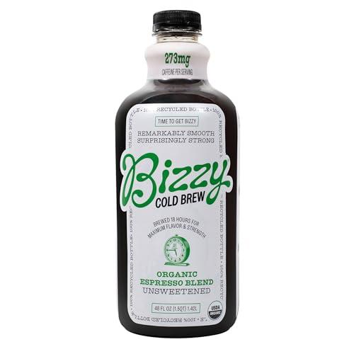 Bizzy Bizzy Cold Brew Coffee Organic Espresso Blend Unsweetened 48oz, green