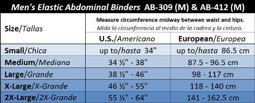 ITA-MED ITA-MED Men\'s Breathable Elastic Abdominal Binder for Post-Surgery Recovery & Umbilical Hernia Support, 9 Wide, Body-Shaping Effect, Made in USA, Beige (XXL)