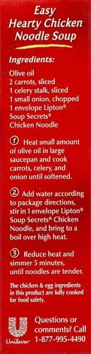 Lipton SOUP SECRETS Lipton Instant Soup Mix Chicken Flavor Noodle For a Warm Cup of Soup Cooks in 5 Minutes 4.2 oz