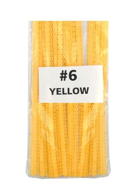 Dental Factory Direct 10 Packs - Orthodontic Ligature Ties Elastomeric O-Rings Braces Rubber Bands 12 Long Sticks (10,560 pcs) (#8 RED)