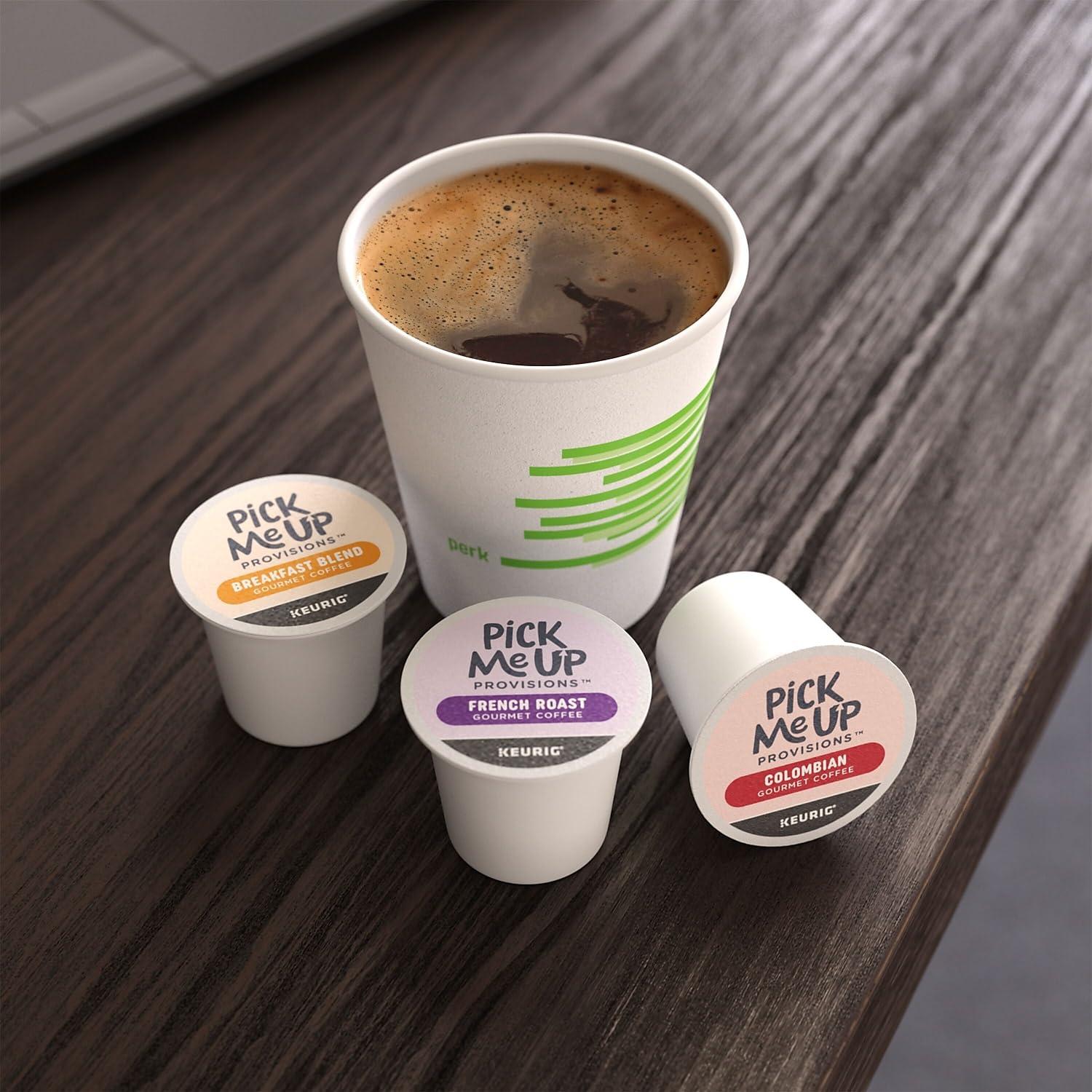 Pick Me Up Provisions Pick Me Up Breakfast Blend Coffee Pods, Light Roast, 96/Carton