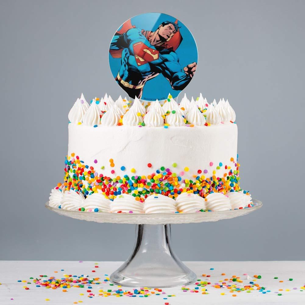 GRAPHICS & MORE Acrylic Superman Character Cake Topper Party Decoration for Wedding Anniversary Birthday Graduation