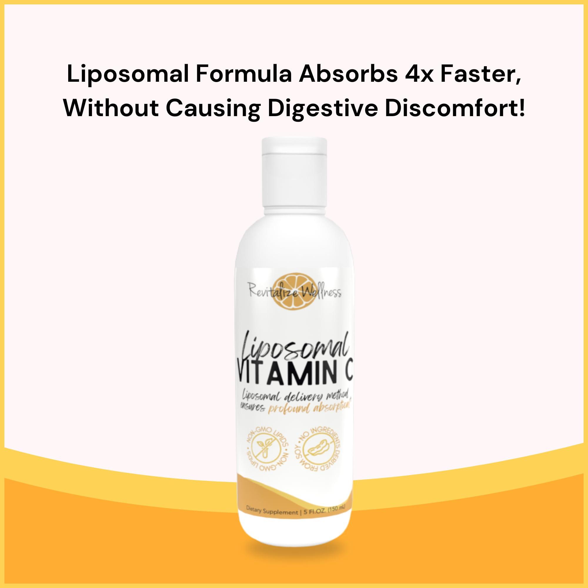 Revitalize Wellness Revitalize Wellness Liposomal Vitamin C | 1,000 mg Vitamin C | Profound Absorption, Pure, Corn Free, & GMO-Free | 30 Servings