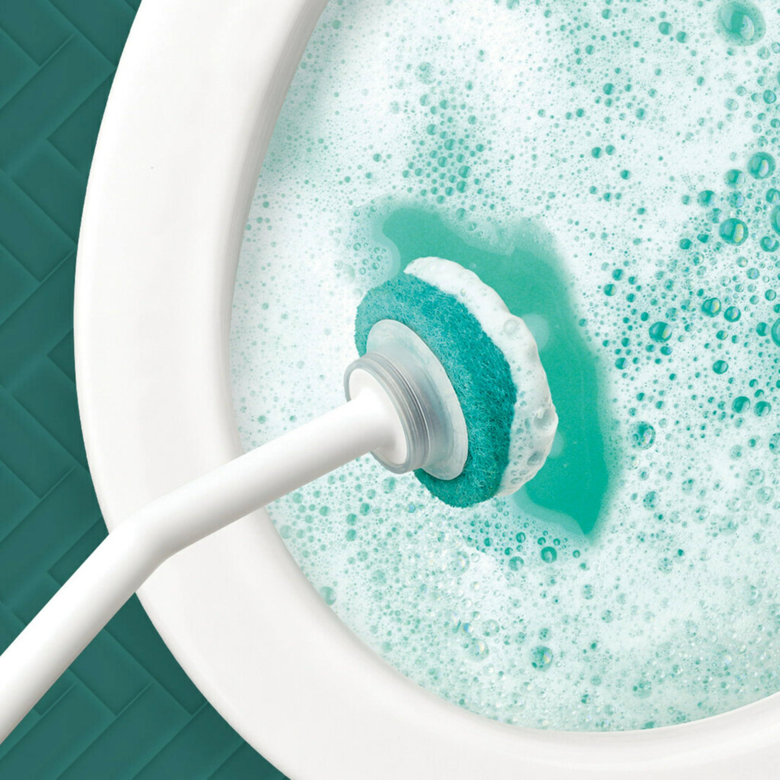 Scotch-Brite Scotch-Brite Power Scour Toilet Cleaning System, Toilet Bowl Cleaner with Disposable Scrub Pad Tablets, Includes 1 Wand, Stand and 5 Scrubbing Pad Refills