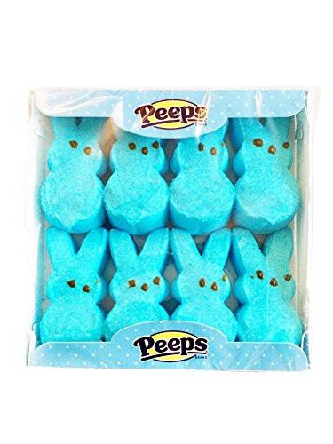 Peeps Peeps Marshmallow Easter Bunnies Bundle with 4 Colors: Blue, Yellow, Pink and Purple