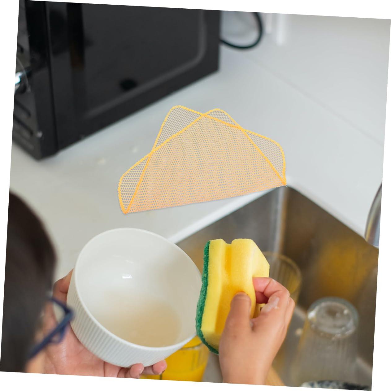 FOYTOKI FOYTOKI 6pcs Mesh Dishcloth Dish Towels Bulk Kitchen Cloth Netted Dish Cloths Crazy Drinking Straws Pet Towel Cleaning Rag Cleaning Scrubber Flexible Straw Dishwashing Polyester