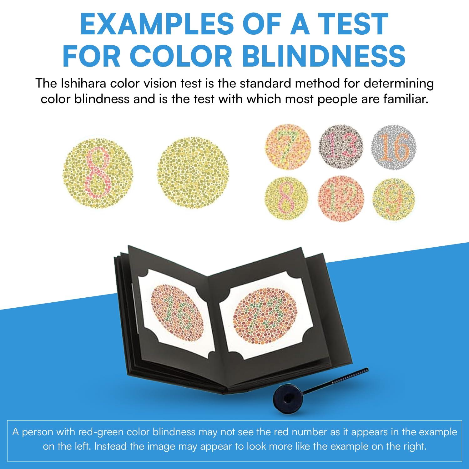 KANEHARA Ishihara Test Chart Books for Color Deficiency 38 Plates with User Manual and One Eye Occluder by KASHSURG