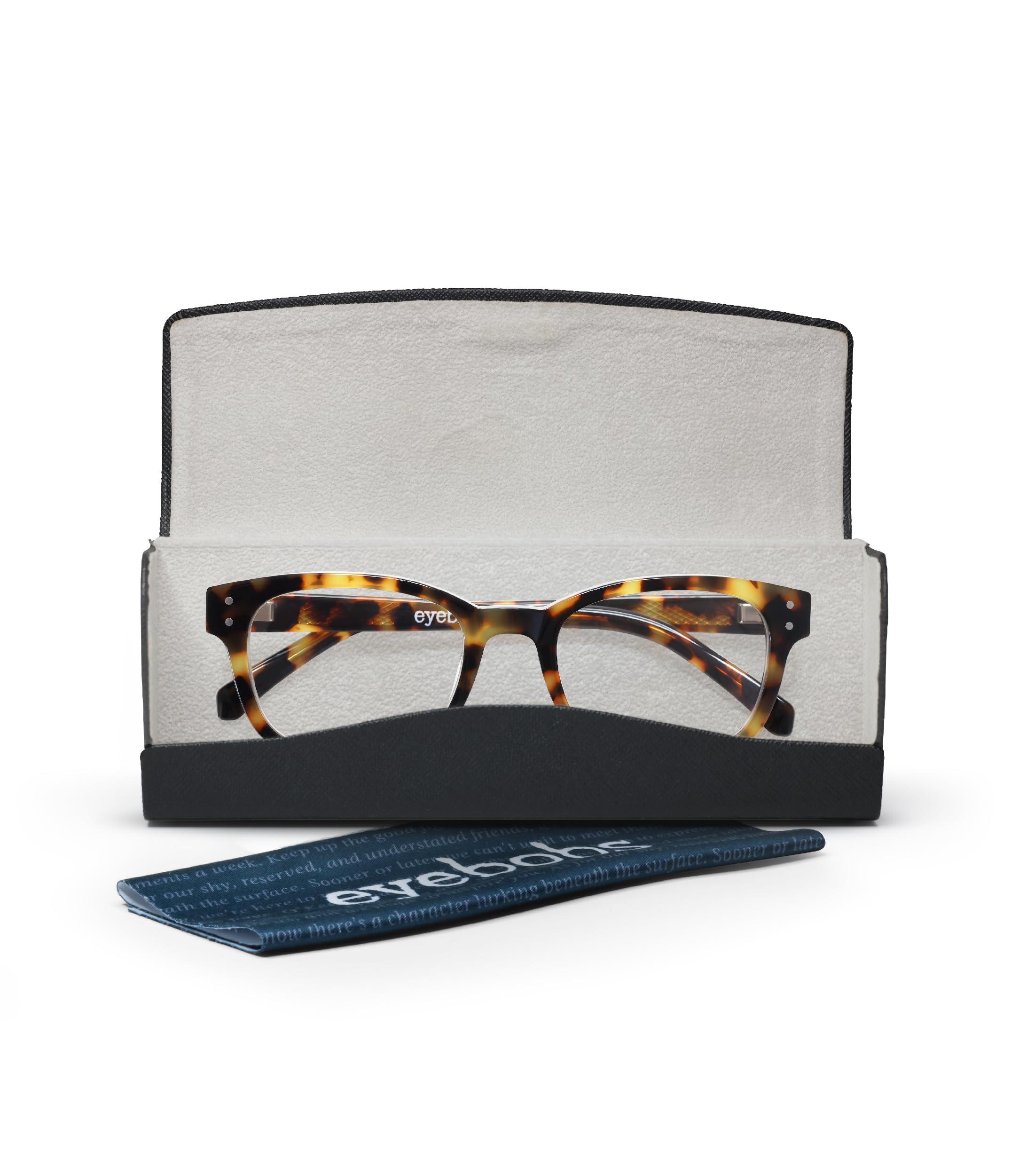 eyebobs eyebobs Biff Premium Readers for Women and Men | Round Eye Glasses | Olive Green Front and Temples | 1.50