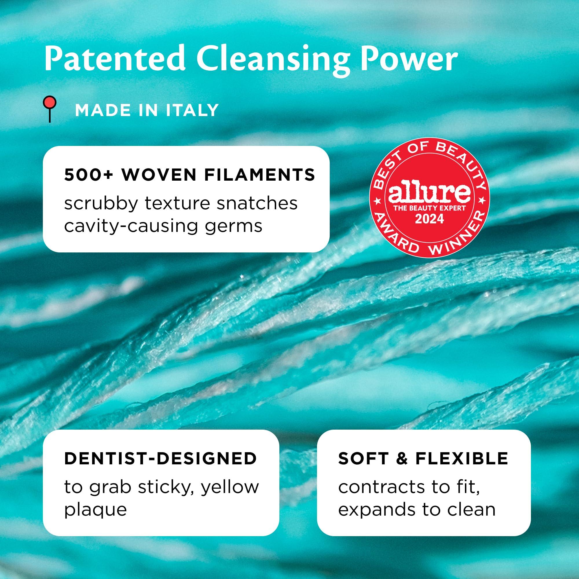 Cocofloss Cocofloss Woven Dental Floss, Refills Set, Dentist-Designed Oral Care, Mint, Waxed, Expanding, Vegan, Kid-Friendly String Floss with Coconut Oil, 3 Refill Spools (33 yd Each)