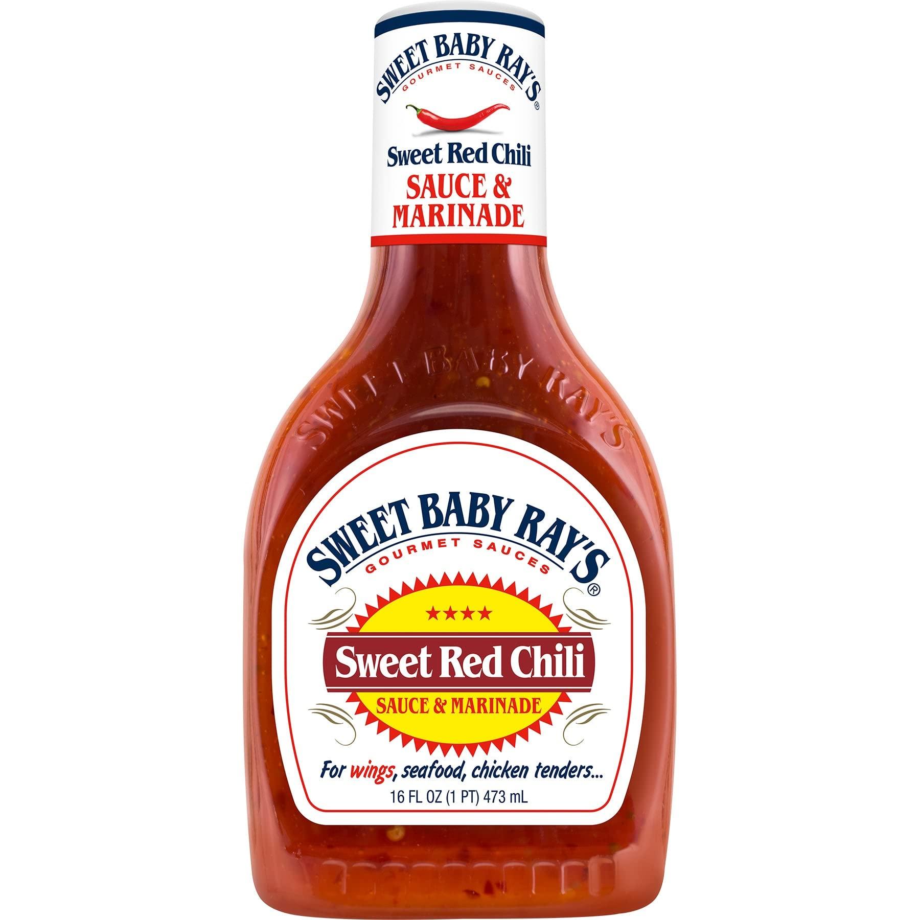 Sweet Baby Ray's Sweet Baby Ray\'s, Wing Sauce & Glaze, Sweet Red Chili, 16oz Bottle (Pack of 4)