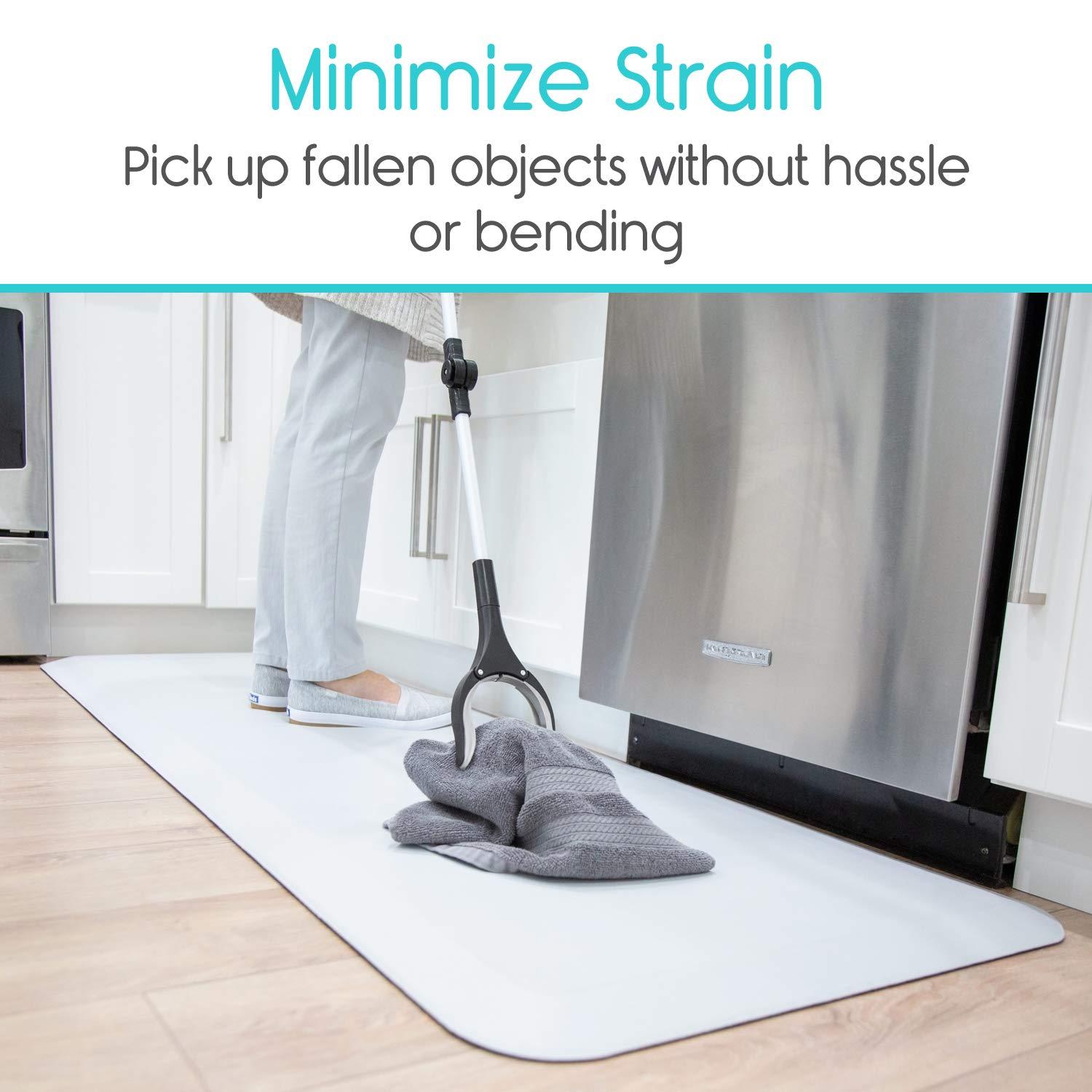 Vive Vive 32\" Grabber Reacher Tool - Foldable Pickup Stick with Rotating Jaw & Sensitive Trigger - Heavy Duty Mobility Grip Hand Aid - Extra Reach Extender Claw for Seniors, Elderly, Handicap