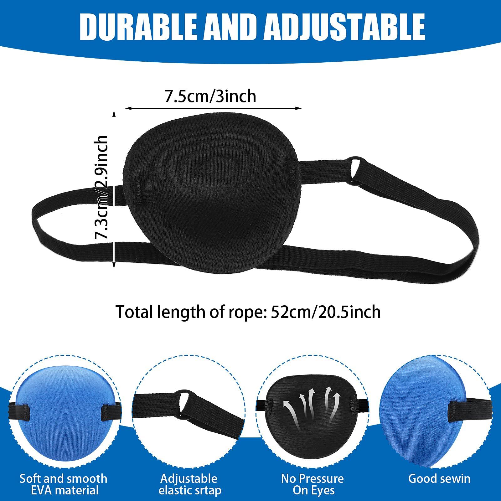 Abeillo 6Pcs Eye Patches, Adjustable Soft Medical Eye Patch for Adults and Kids, Medical Eyepatch for Lazy Eye Amblyopia Strabismus or After Surgery