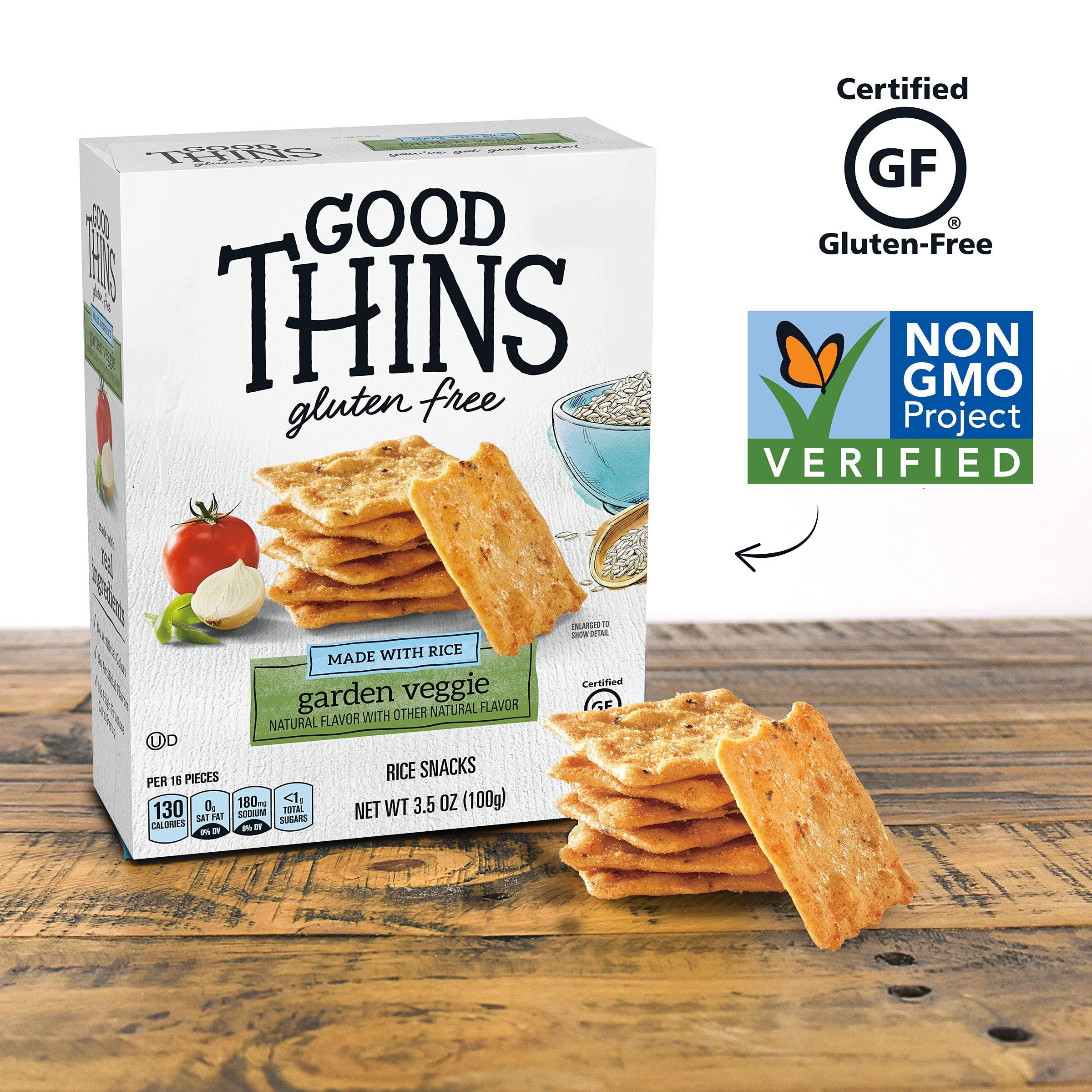 Good Thins Good Thins Garden Veggie Rice Snacks Gluten Free Crackers, 3.5 oz