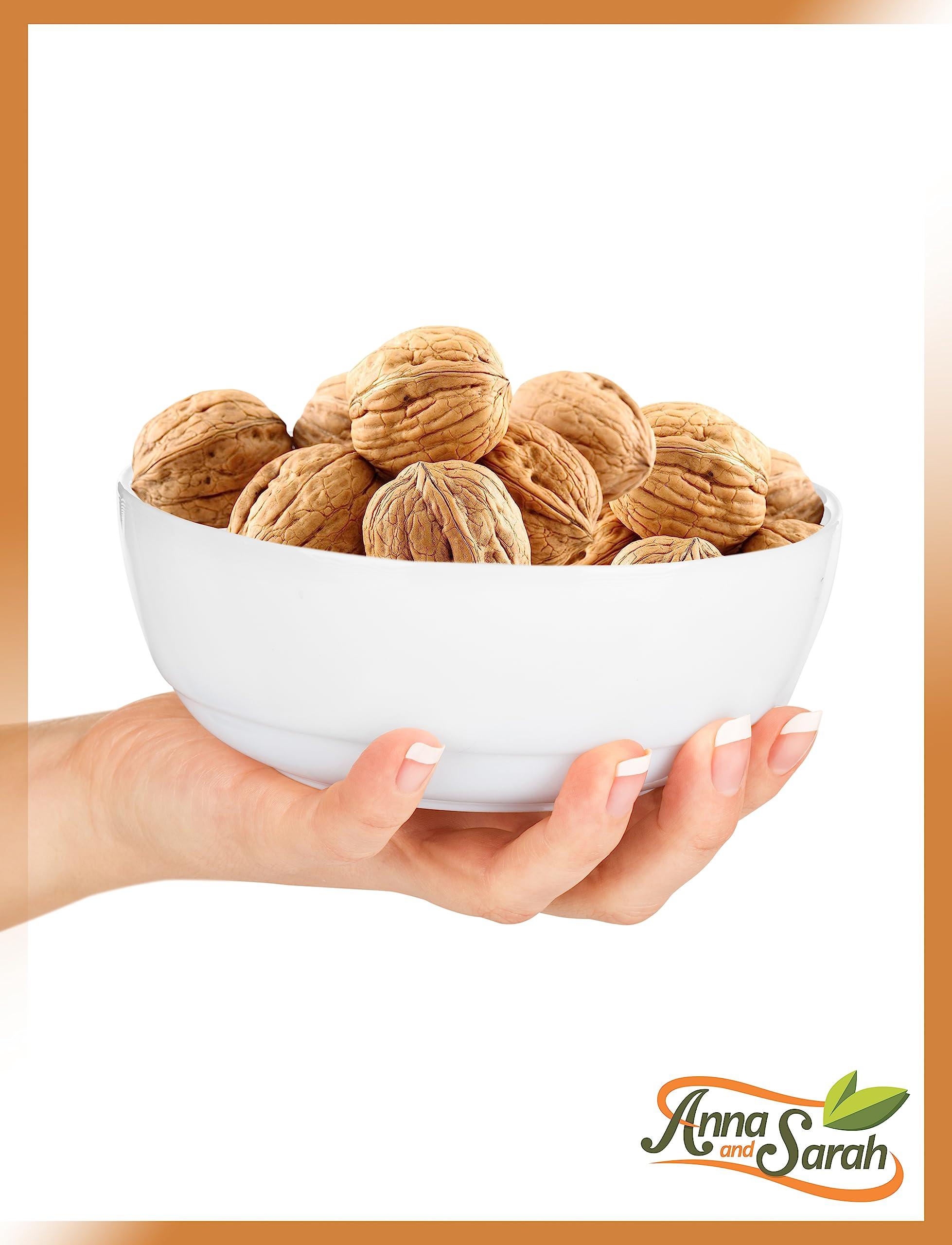 Anna and Sarah Anna and Sarah Walnuts in Shell, Jumbo, Fresh, Buttery Taste, Easy to Crack, California Chandler, Natural Shells, Not Bleached in Box (9 Lbs)