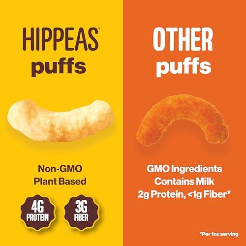 HIPPEAS Hippeas Chickpea Puffs, Flavor Blast: Blazin\' Hot, 0.75 Ounce (Pack of 18), 3g Protein, 2g Fiber, Vegan, Gluten-Free, Crunchy, Plant Protein Snacks