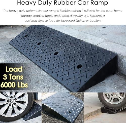 IHIPPO IHIPPO Doorway Uneven Floor Transition Strip, Curb Ramps for Driveway, Durable Low Cars Ramp Kerb Ramp for Sidewalks/Wayside/Garage, Huge Rubber Ramp for Rv Wheelchair Truck Caravan Buggy (Size : 100x30cmx1, 89014246251
