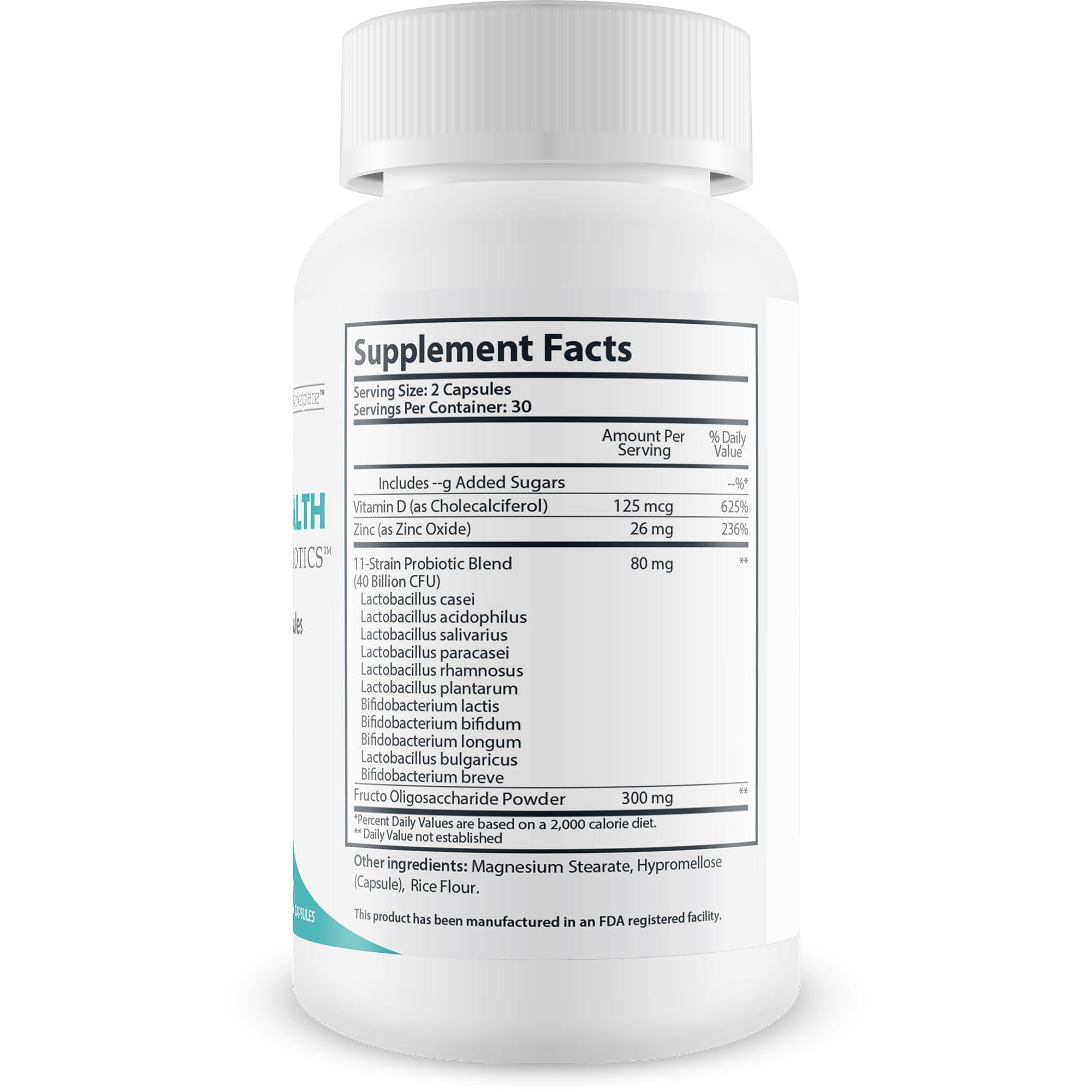 Generic Pro Oral Health Probiotics & Prebiotics - Oral Probiotics for Mouth & Bad Breath - Easy Swallow Capsules - Our Best Oral Health Probiotics Bad Breath Blend - 40 Billion CFU