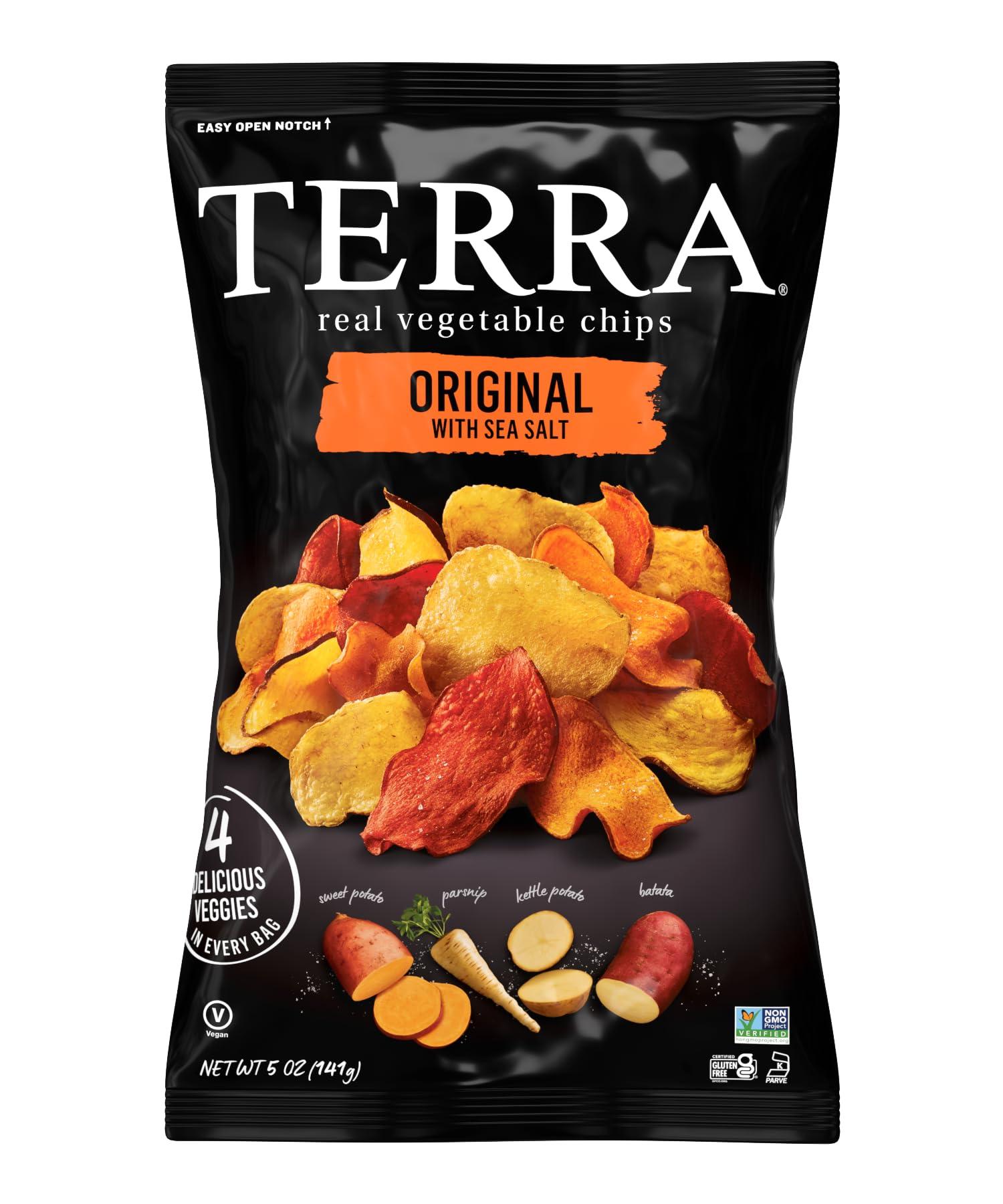 Terra Terra Original Sea Salt Real Vegetable Chips, 5 oz (Pack of 6)