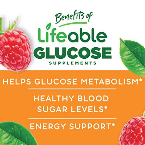 Lifeable Lifeable Glucose Gummies - Great Tasting Natural Flavor Gummy - Gluten Free GMO-Free Chewable - for Adults and Kids - 90 Gummies