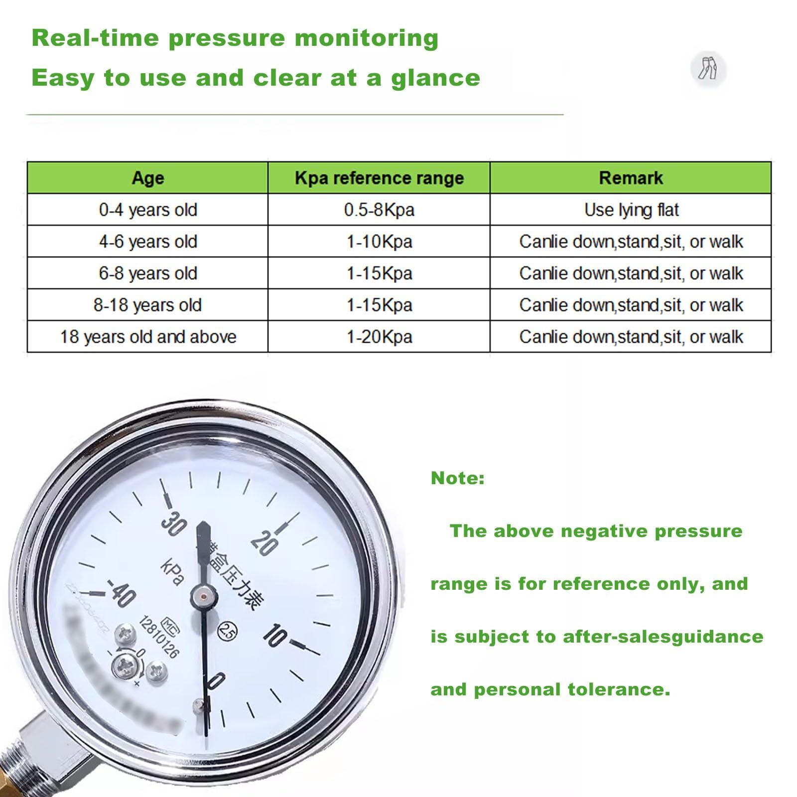 Exemic Vacuum Bell Pectus Excavatum - Physical Correction Pectus Excavatum Orthosis Brace,Real-Time Pressure Gauge Monitoring(Large)