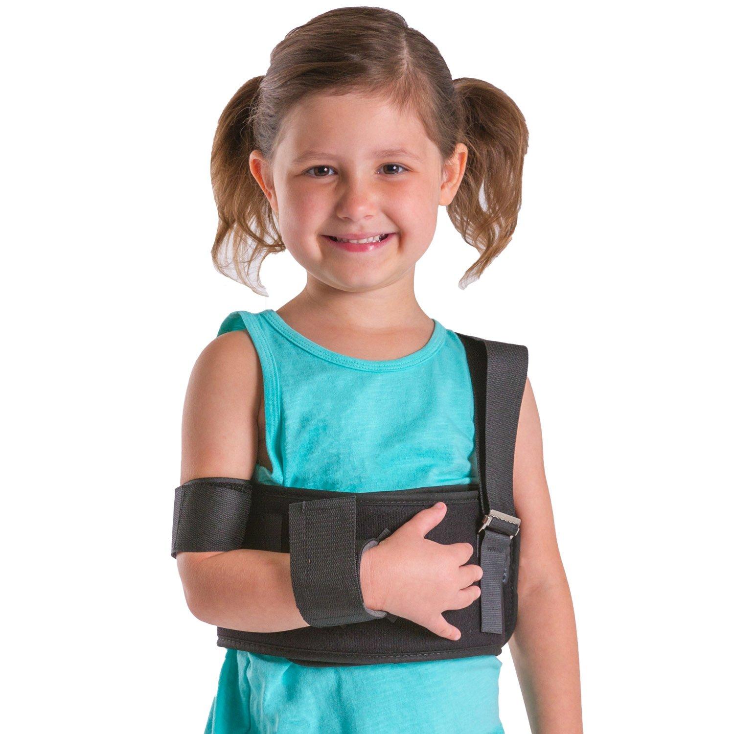 BraceAbility BraceAbility Pediatric Shoulder Immobilizer | Child Size Arm Sling Stabilizer for Broken Collarbone & Shoulder Injuries - Fits Toddlers, Kids, Youth & Teens (20" - 30" Chest Circumference)