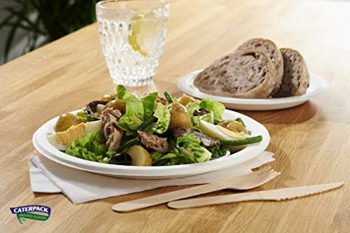 Caterpack Caterpack Enviro Plates 18cm 50 Pack super rigid 100% Biodegradable plates, naturally compostable, Eco-Friendly, non plastic alternative. Microwave and freezer friendly.