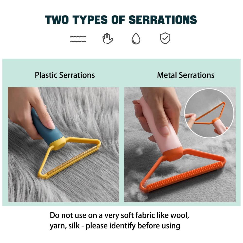 Generic Pet Hair Remover Portable, Dog Lint Remover,Cat Hair CleanerReusable Pet Hair and Lint Remover, Dual-Head Portable Cleaner for Carpet, Car and Fur, 3 Color Options for Rug Scraper Tool (Pink)