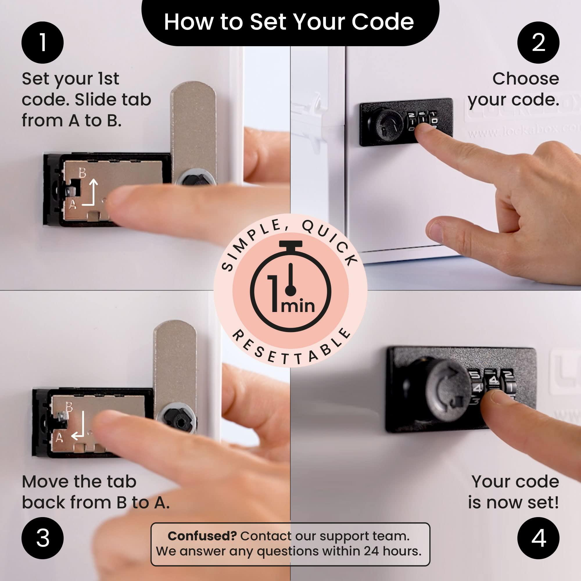 Lockabox Lockabox One | Premium Medicine Lock Box | 10 Litre Medication Lock Box With Code For Medicines, Vitamins & Supplements | External Size 12 x 8 x 6.6 inches (Light Medi Blue)