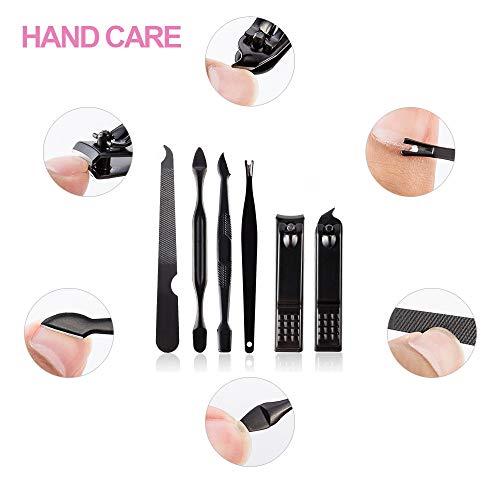 N/ A Nail Care kit Manicure Grooming Set with Travel Case Stainless Steel Manicure Kit