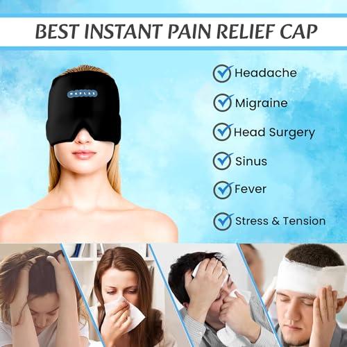 Naplax Naplax Migraine and Headache Relief Cap Hot and Cold Therapy for Migraines, Headaches, Stress Relief and More One Size Fits Most - Blue