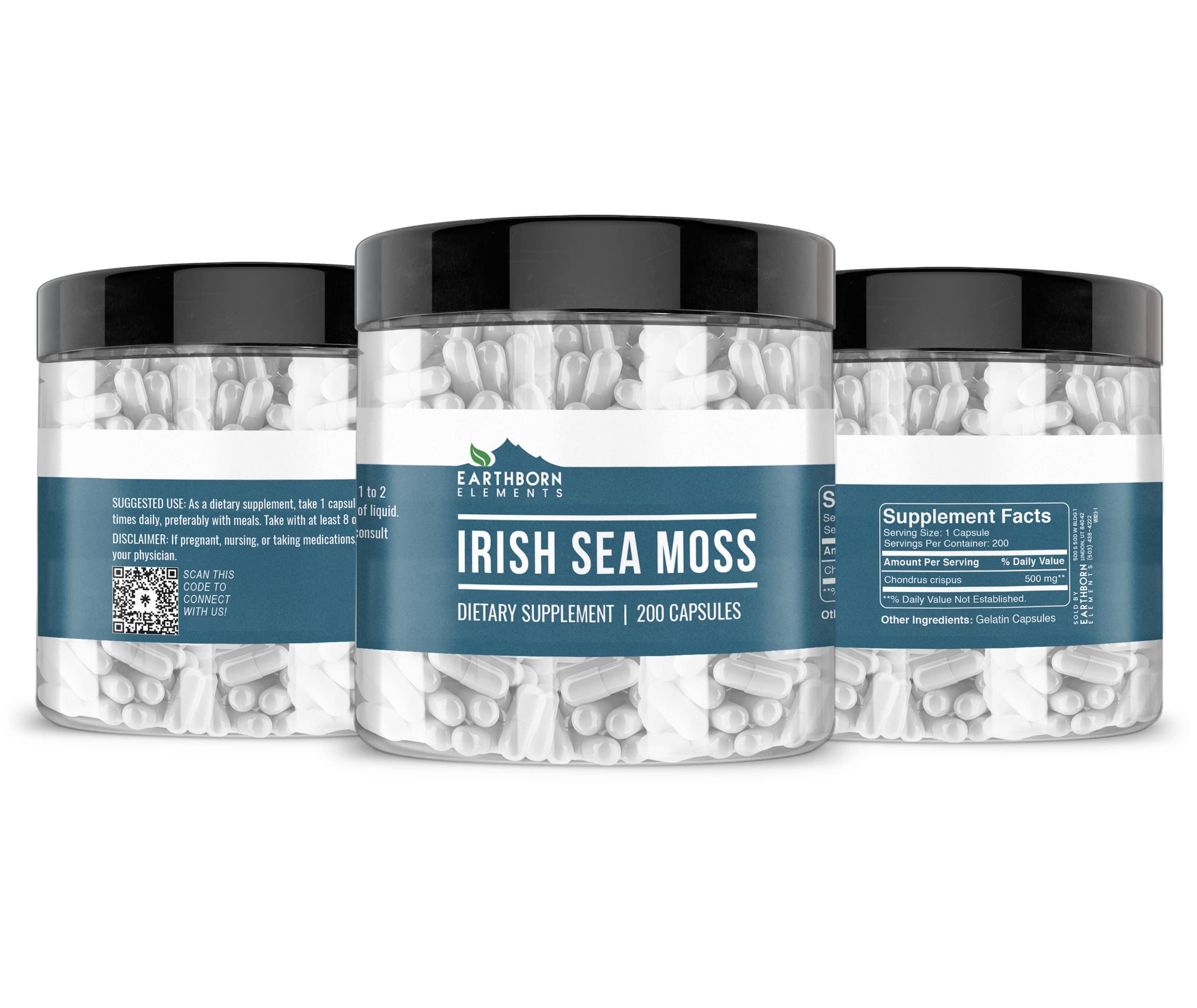 Earthborn Elements Earthborn Elements Irish Sea Moss 200 Capsules, Pure & Undiluted, No Additives