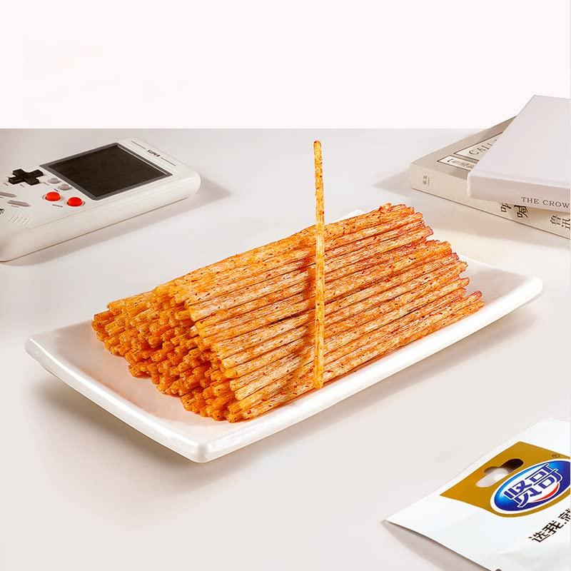 wa sai luo Instant Latiao Snacks,Spicy Strip Spicy Small Gluten,Classic Sweet hot&Spicy Flavor Chinese Snack Food,Ready to eat spicy snacks, Snack Gifts (small spicy stick,1bag)