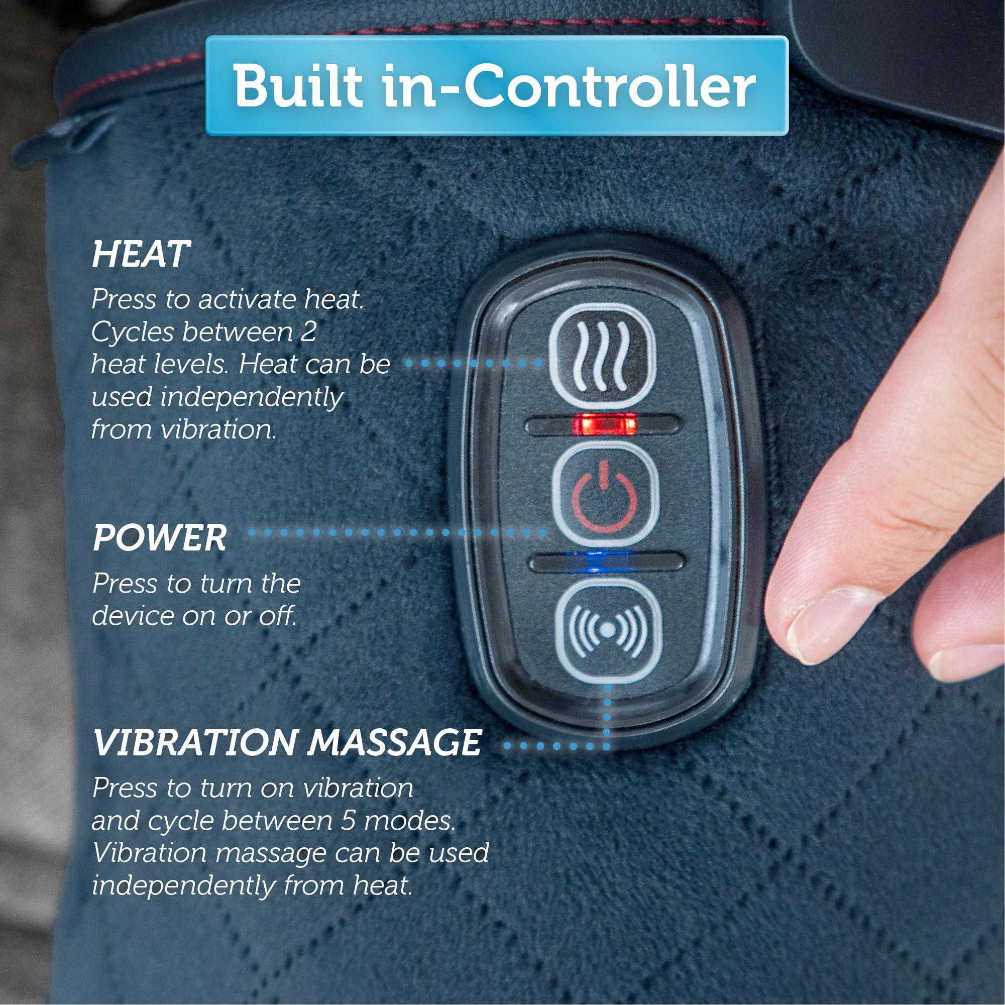 COMFIER COMFIER Heated Knee Massager Heating Pad for Knee Pain Relief,FSA or HSA Eligible, Heat Knee Warmers Wrap with Massage and Vibration-Gray