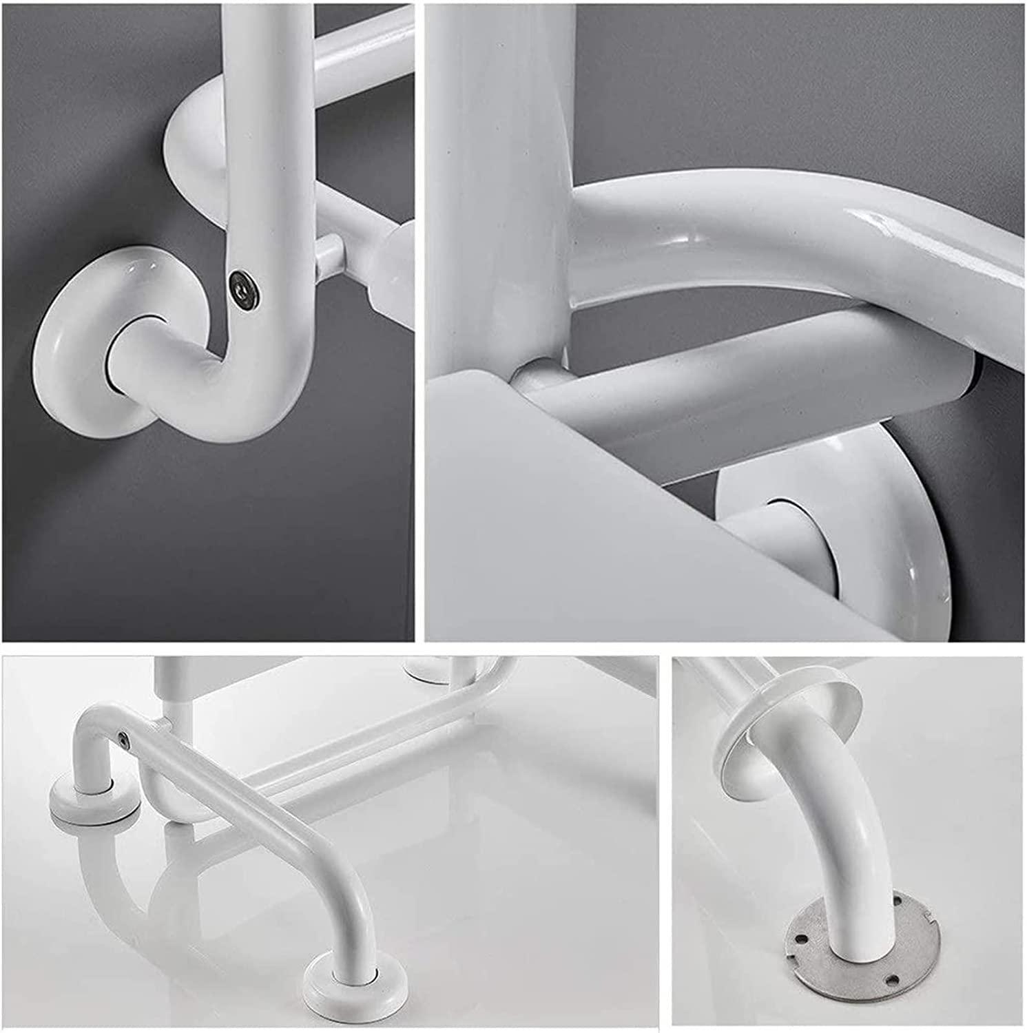 YOODODO YOODODO Foldable Wall Shower Chair, Elderly Disabled ABS Shower Seat Stool Fold-Up Bathroom Chair Wall Mounted Bath Bench Shower Chair