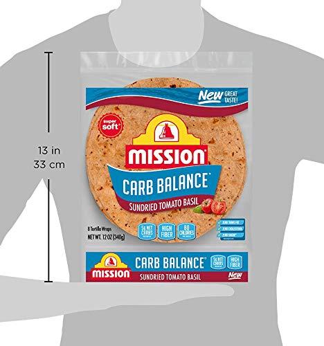 Mission Foods Mission Carb Balance Tomato Basil Wraps by Mission - 2/8ct, 16 wraps total