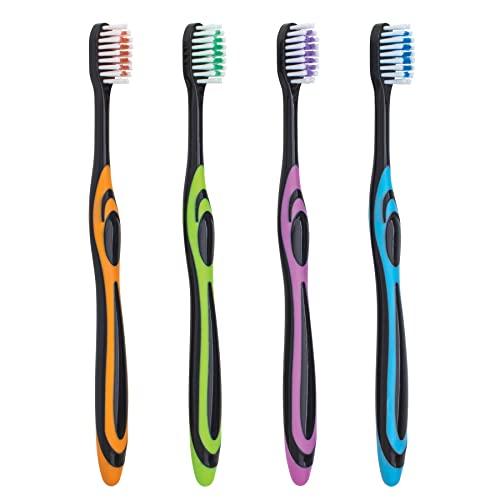 Practicon SmileGoods A301 Toothbrush, 30 Tuft, Soft Bristle, Individually Packaged Toothbrushes, Assorted Colors, Bulk Pack of 72