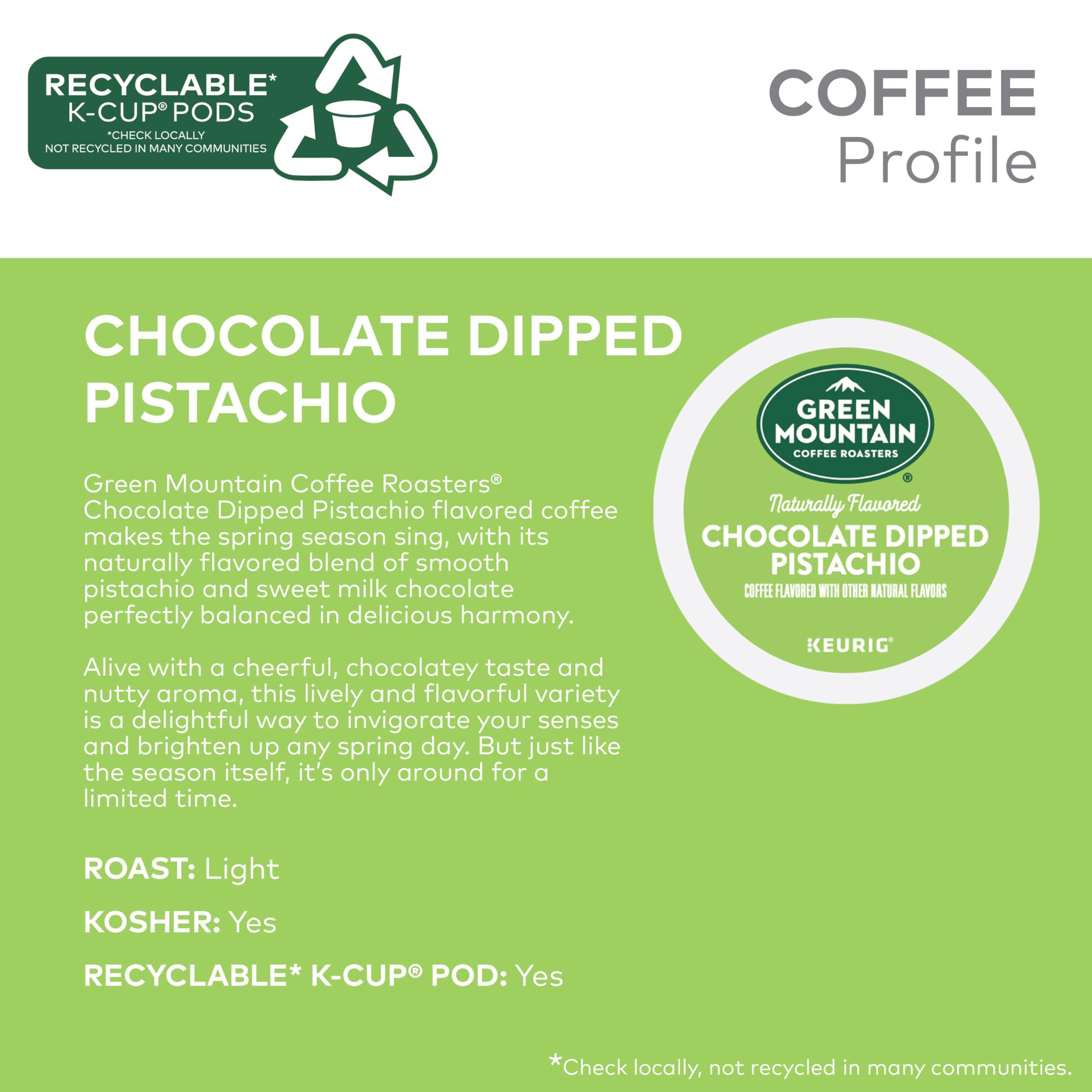 Green Mountain Coffee Roasters Green Mountain Coffee Roasters Chocolate Dipped Pistachio, Single-Serve Keurig K-Cup Pods, 96 Count