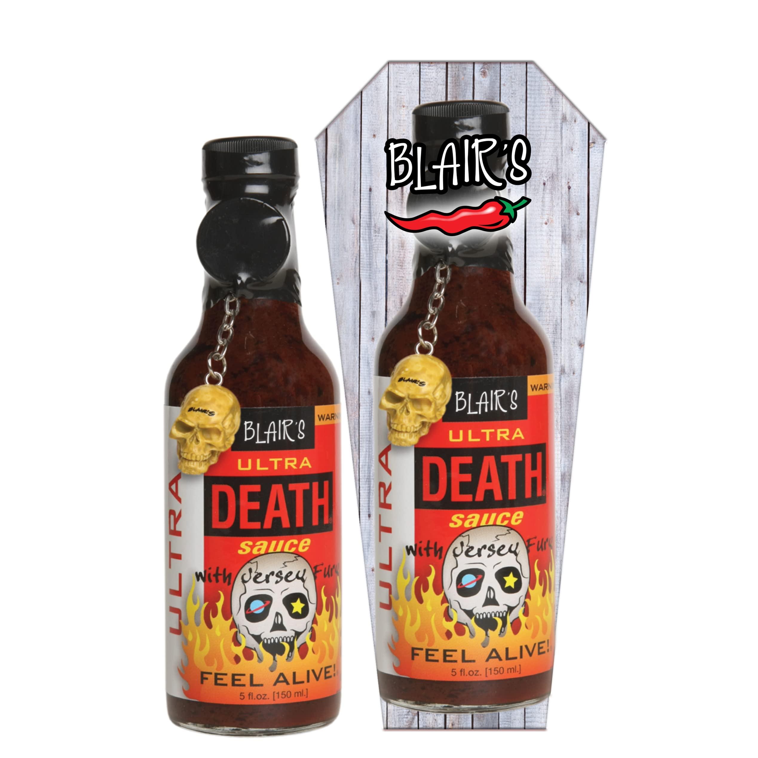 Blair's Ultra Death Sauce Blair\'s Ultra Death Sauce 5 Oz - Habanero, Jolokia, Scorpion Peppers - 900x Hotter Than a Jalapeno! - Comes with Skull Key Chain