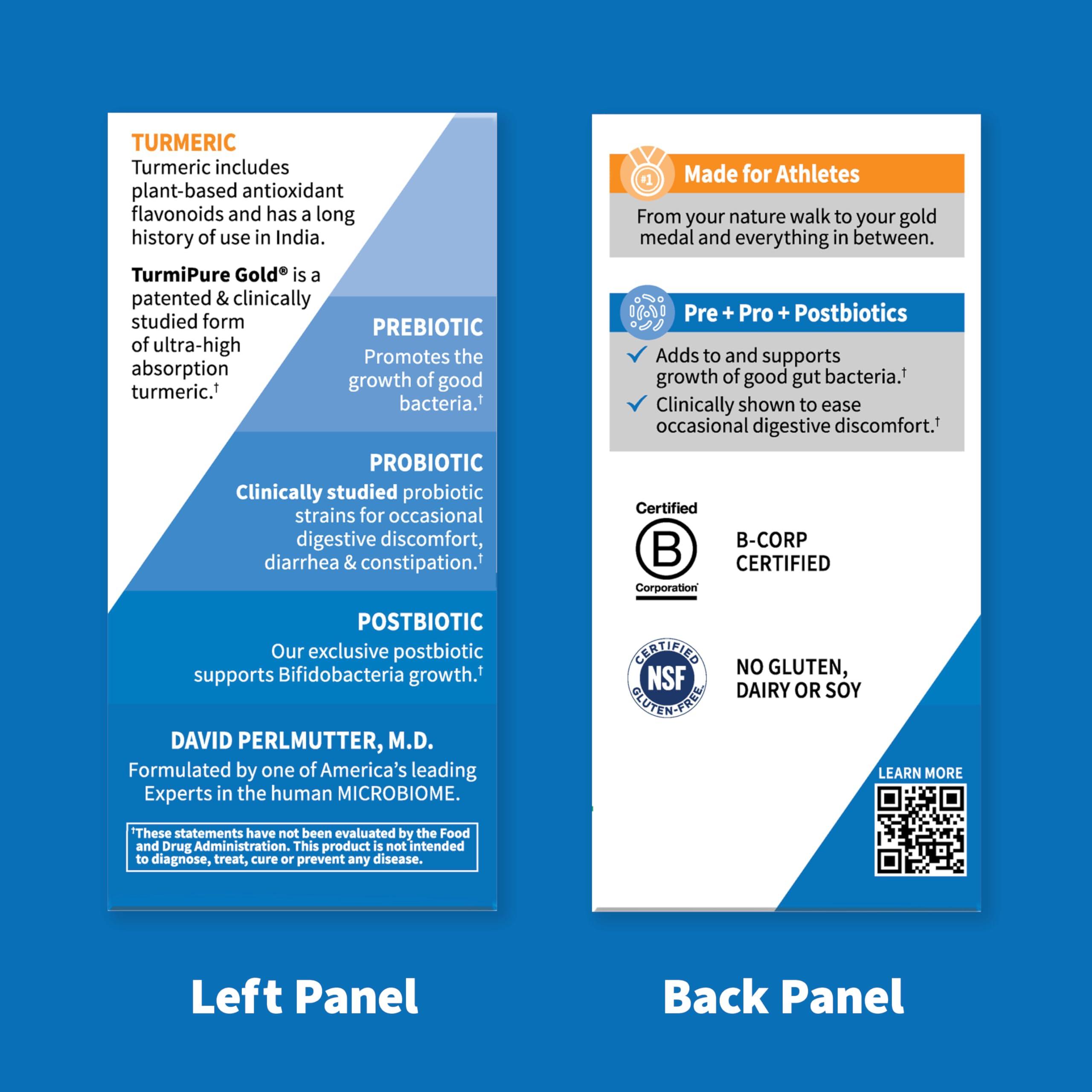 Garden of Life Garden of Life Dr Formulated Sport Probiotics Digestive Supplement, Organic Prebiotics for Women & Men Athletes, Clinically Studied Turmeric Curcumin, 50 Billion CFU, Gut Health, Acidophilus, 30ct