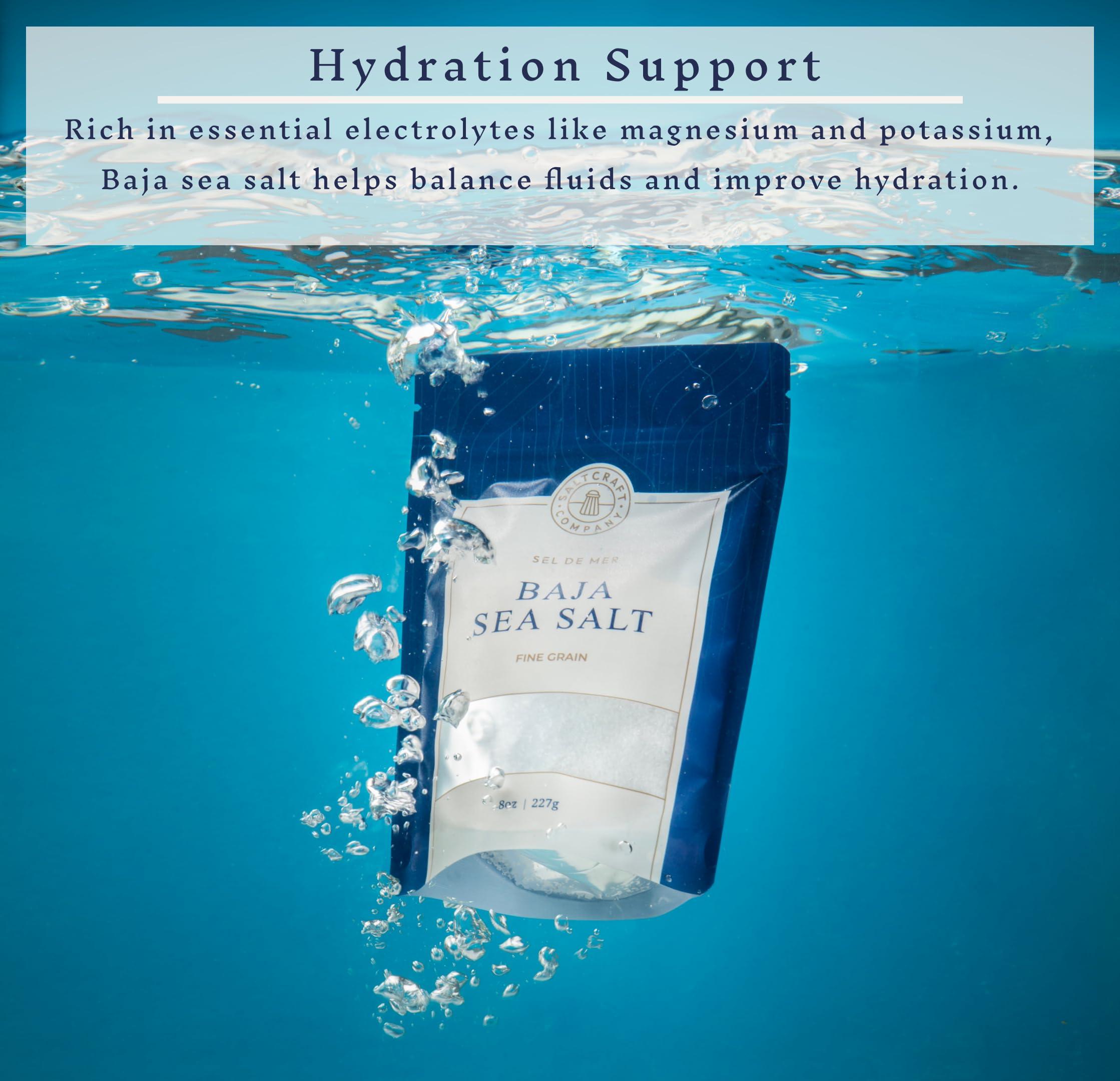 SaltCraft Co. SALTCRAFT COMPANY - Baja Sea Salt, Natural Grain Crystals, Low Sodium 30%, Kosher Certified & Mineral Salt - 4 Ounce