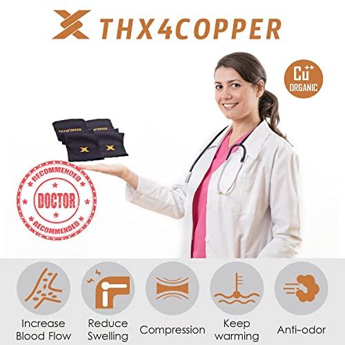 THX4COPPER THX4COPPER Elbow Compression Sleeve(2 Pieces) - Copper Infused Support -Guaranteed Recovery Copper Elbow Brace-Idea for Workouts, Sports, Golfers, Tennis Elbow, Arthritis, Tendonitis (XX-Large)
