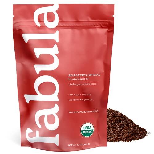 Fabula Fabula Organic Coffee Freshly Grounded - Medium and Half-Caff Medium - 2 Bag Bundle