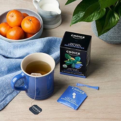 Choice Organics Choice Organics - Organic Decaffeinated Earl Grey Tea (3 Pack) - With Bergamot - Fair Trade - Compostable - 48 Organic Black Tea Bags