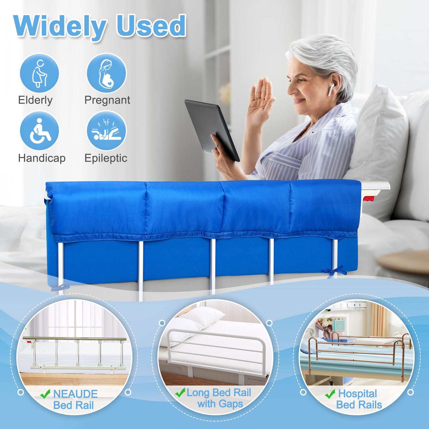 NEAUDE NEAUDE Bed Rail Pads, Hospital Bed Rail Covers, Bed Bumpers Adults Padding, Bed Side Rails Padded, Bed Railing Foam Pads, Bed Rail Cover for Elderly Safety