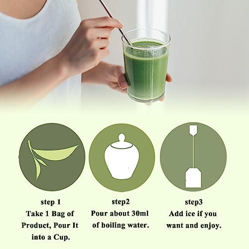 MONKPEAR MONKPEAR Naveta Barley Grass Powder 100% Pure & Organic, 1Box/20Bags Organic Barley Grass Powder, Naveta Pure Organic Barley, Easy to Use Easy to Carry (3Box)