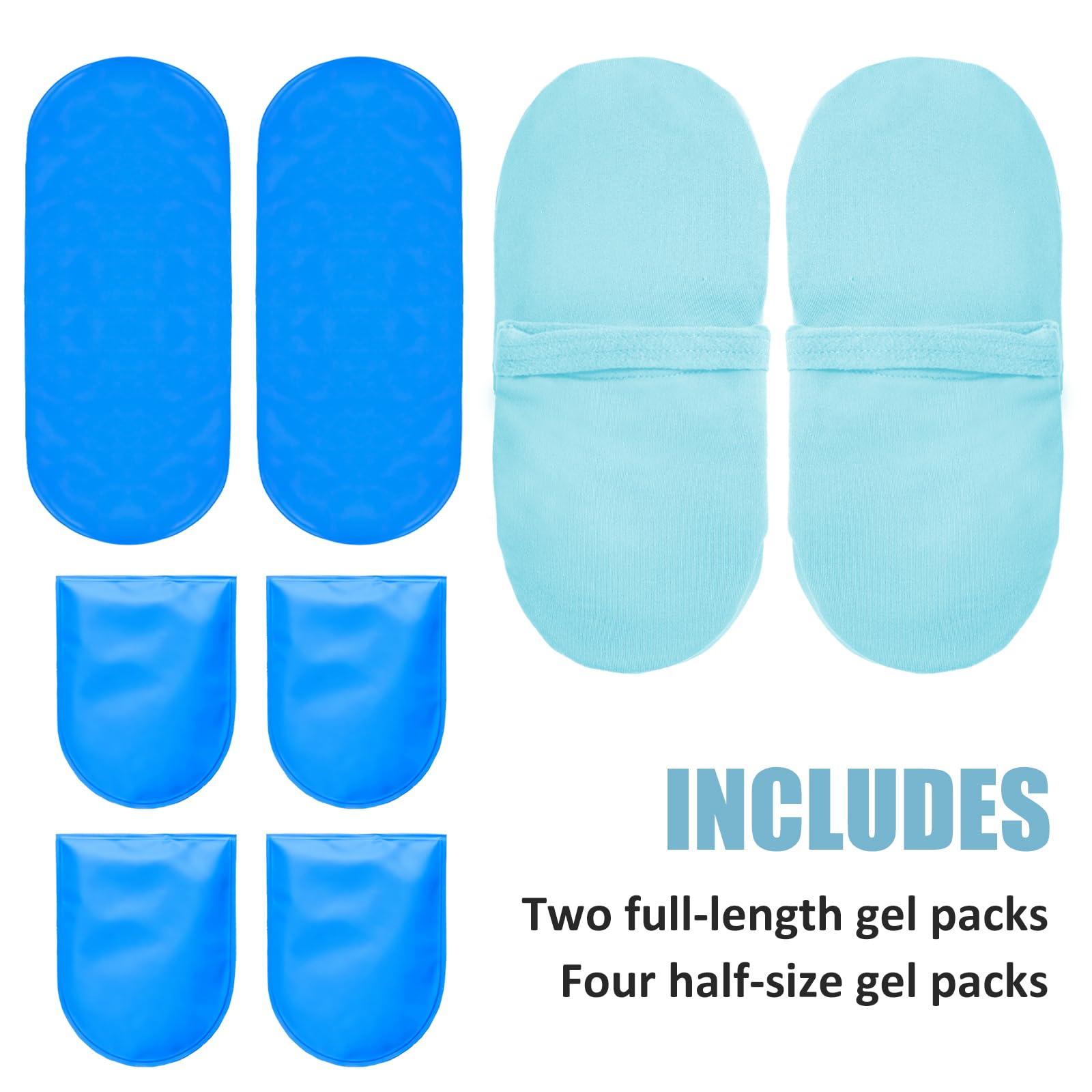 coldpa Reusable Cold Therapy Socks, Gel Ice Pack for Feet Heels Injuries Swelling, Hot and Cold Therapy Socks for Plantar Fasciitis Neuropathy Chemotherapy Pain Relief for Foot Ankle (Green)