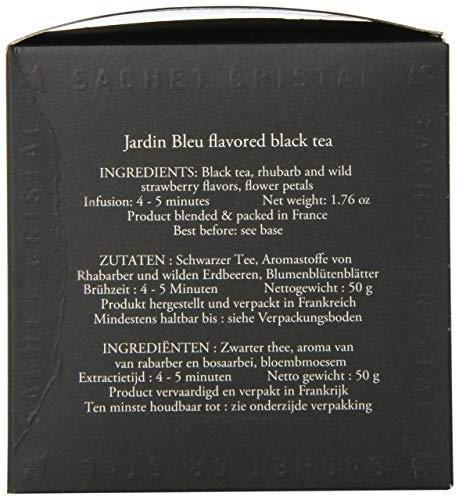 Dammann Freres Dammann Freres Sachets, Jardin Bleu Tea Bags, Premium Gourmet French Black Tea, Blend Strawberry, Rhubarb Flavors, 25 Count (Single Pack)